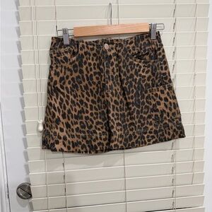 Damson Madder Leopard Print Mini Skirt